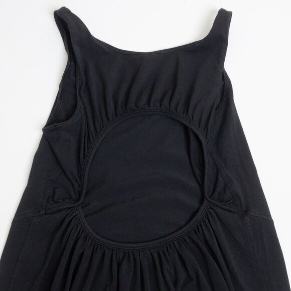 Lululemon Pima Cotton Open-Back Midi Dress Black Stretchy - Picture 9 of 11